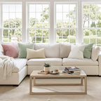 MIULEE Decorative Lumbar Throw Pillow Covers 12x20 in Neutral Cream 2 Pack | - Image 2