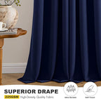MIULEE Blackout Curtains for Bedroom 2 Panels 40 x 86 Inch Long Navy Blue | - Image 5