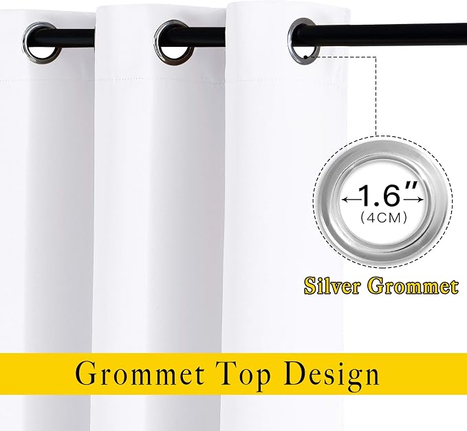 NICETOWN White Curtains for Sliding Door - Image 2