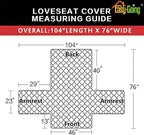 Easy-Going Reversible Couch Cover, 2 Cushion Sofa, Slipcover - Image 6