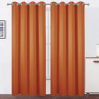 Blackout Curtains 52 x 95 inch/Orange Curtains Set of 2 Panels/Thermal by Lemomo