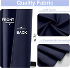 Simplebrand Ava Navy Blue Short 36 Inches Blackout Curtain 2 Panels Set - Image 3