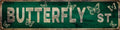 Vintage Tin Sign Retro Metal Butterfly Street Signs Stylish Wall Art Plaques for Home Decor Bathroom Kitchen House and Gothic Wall Decor or as a Unique Poster 16x4 in