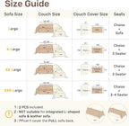 2 Pieces Sectional Couch Covers L Shaped Cover XXXL Navy Blue | Thick Washable - Image 2
