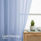 Sheer Curtains 78 Inches Long 2 Panels Set - Image 2