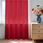 SpaceDresser Check Sheer Curtains 72 Inches Long - Image 3