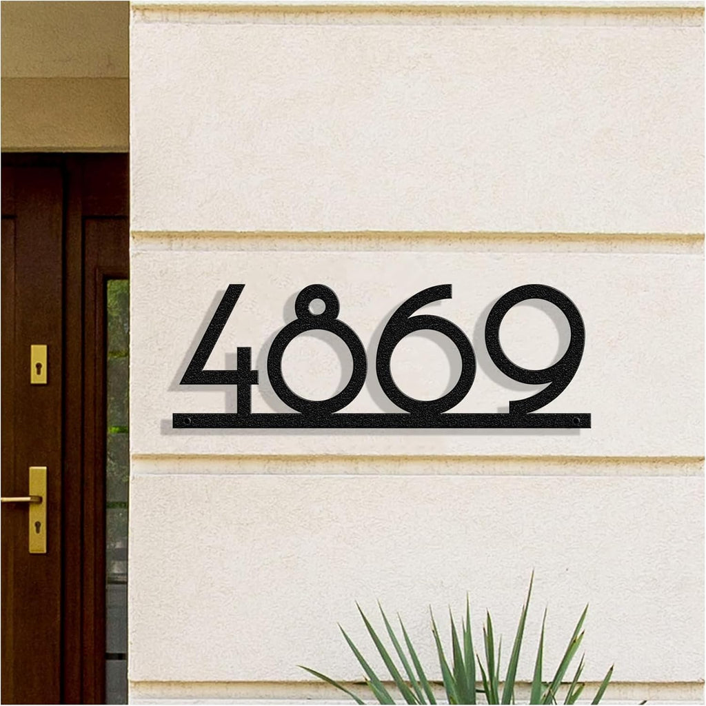 Personalized Metal House Number Sign for Outside Modern, Custom Large Outdoor Street Number Sign Address Number Plaque, Wall Art Decor Unique Handmade Housewarming Gift New Home Gift