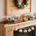 Artmag 25 PCS Pumpkin Decor Set, Artificial Pumpkins Fall Decor for Halloween Thanksgiving Decorations with Acorns, Pinecones, Berries, Maple Leaves for Home Table