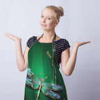 Garden Apron for Women Beautiful Vivid Dragonfly Aprons for Men for Kitchen Cooking Restaurant BBQ Painting Crafting Gardening 27” (W) x 31” (H), Waterproof Aprons
