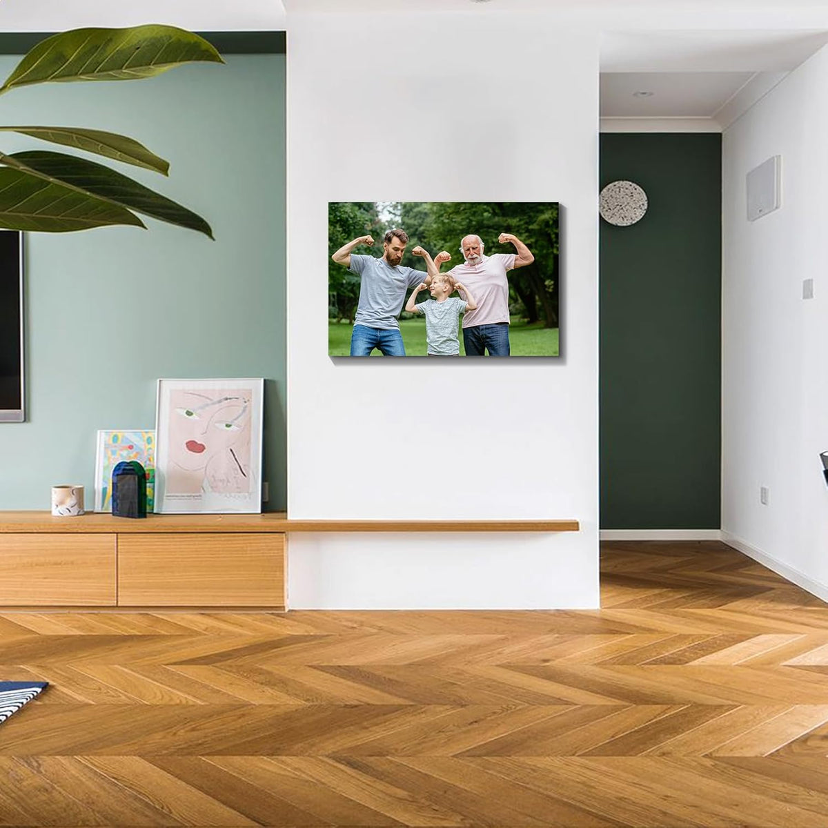 Wewejia Personalized Photo to Canvas Print 18x12inch - Canvas Prints With Your Photos on Custom Wall Art for Bedroom, Living Room, Wedding Baby Pet Family Picture Wall Art