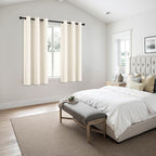 MIULEE Blackout Curtains for Bedroom 2 Panels 40 x 45 Inch Long Beige White | - Image 6