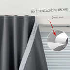 Room Darkening Curtains with Adhesive Backing Tool Free Hanging Window Drapes - Image 7