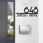 Personalized Metal House Number Sign for Outside Modern - Custom Outdoor Address Number Plaque Street Name Plaque House Letter Sign - Wall Art Decor - Unique Handmade New Home Gift Housewarming Gift