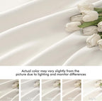 MIULEE Ivory Back Tab Blackout Curtains 52x84 Inch Length 2 Panels Set | Rod - Image 8