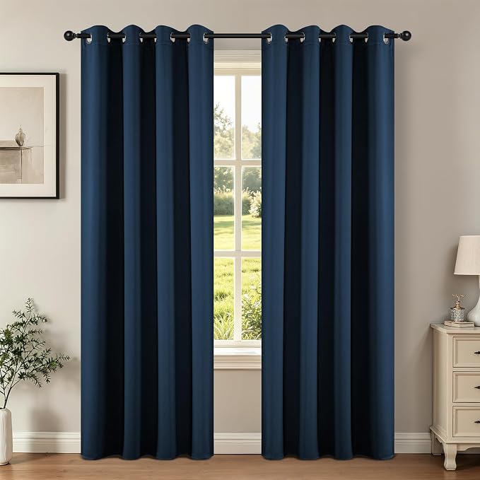 Joydeco Blackout Curtains 120 Inch Length 2 Panels Set, Thermal Insulated Long by JOYDECO