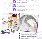 CLEARALIF Laundry Detergent Sheets, Lavender, 64 Load, CLEARALIF Laundry Detergent Strips Eco Friendly & Hypoallergenic