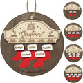 2025 Christmas Ornaments Personalized Christmas Family Name Ornaments,Custom Stocking Wooden Xmas Ornament Family of 2/3/4/5/6/7/8,Customized Xmas Ornament Tree Deorations,Personalized Gifts