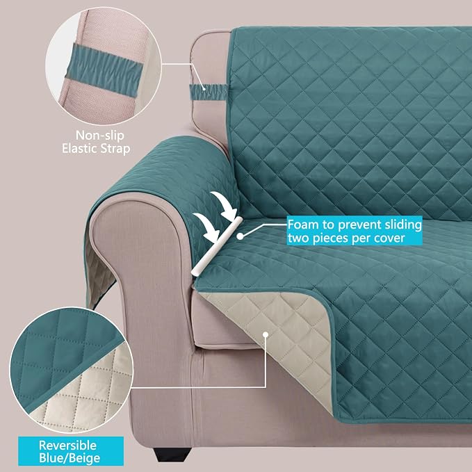 U-NICE HOME 4 Seater Sofa Cover 91''Large Couch Cover, Pet Friendly, Elastic - Image 3