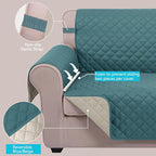U-NICE HOME Reversible Recliner Chair Covers, Pet Friendly, Elastic Straps - Image 3