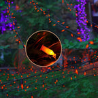 WATERGLIDE 50 LED Outdoor Halloween Lights, 16 FT Mini String Light with 8 Modes, Waterproof Battery Operated Tree Lights for Indoor Outdoor Patio Garden Party Wedding Decoration, Orange
