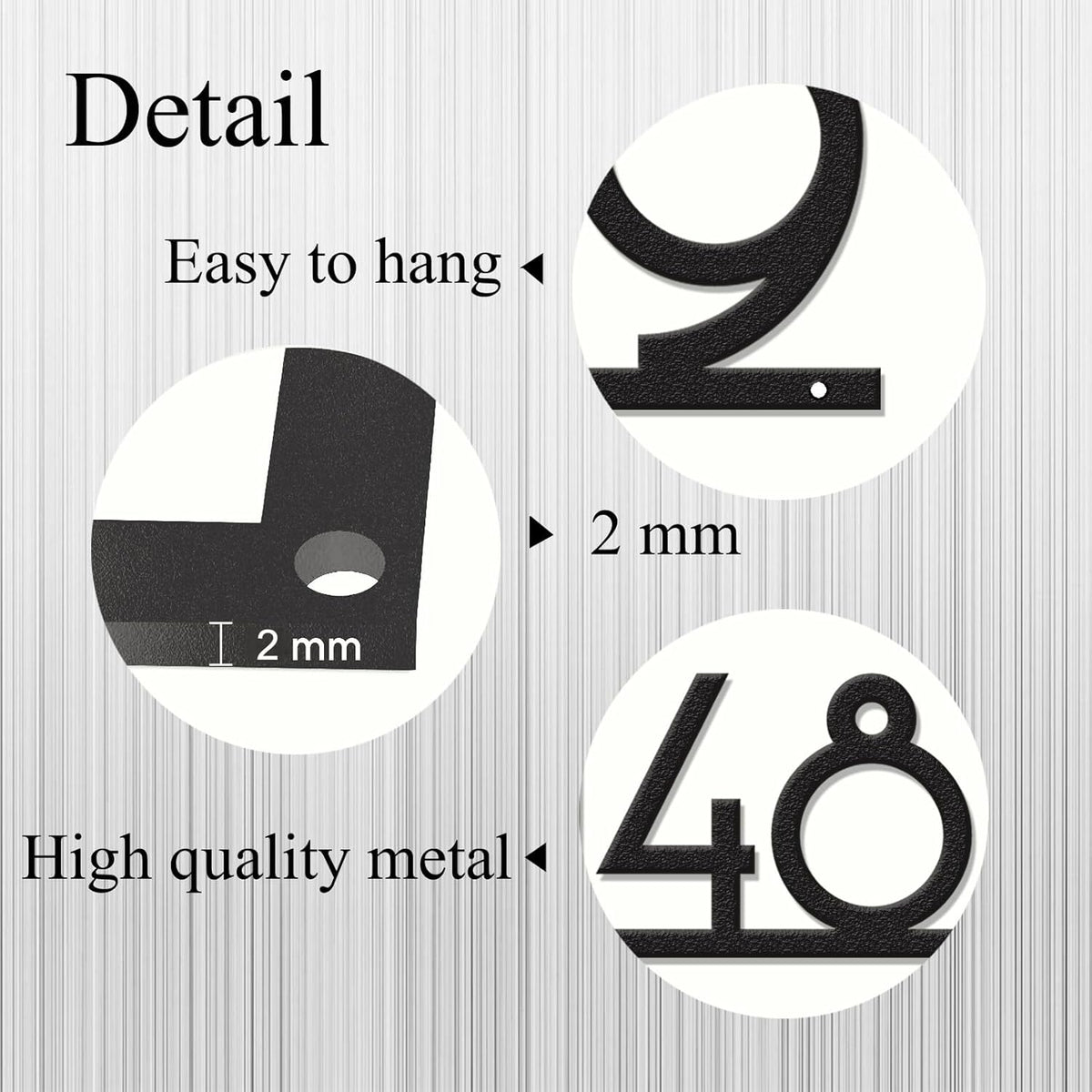 Personalized Metal House Number Sign for Outside Modern, Custom Large Outdoor Street Number Sign Address Number Plaque, Wall Art Decor Unique Handmade Housewarming Gift New Home Gift