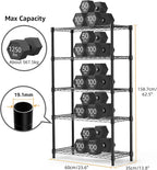 1250 lbs Storage Shelving Utility Shelving Unit 5-Tier Utility Shelving Unit Steel Organizer Wire Rack for Home,Kitchen,Office (13.7" D x 23.6" W x 62.4" H)