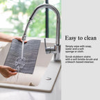 Placemats Set of 6 - Easy Clean Woven Vinyl Placemats for Dining Table, Indoor/Outdoor Place Mats, Washable PVC Table Mats（Dark Gray）