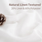 YoungsTex White Linen Curtains 84 Inch Length - Image 4
