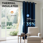 Joydeco Blackout Curtains 84 Inch Length 2 Panels Set, Thermal Insulated Long - Image 5