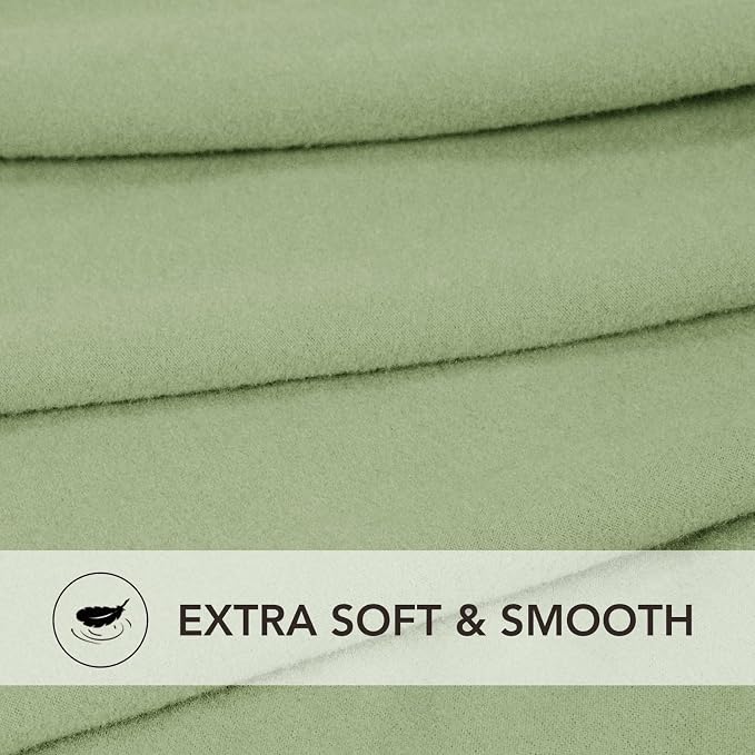 PureFit Stretch Oversized Couch Covers Fleece Sofa Slipcovers Sage Green | - Image 5