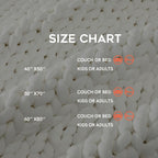 YnM Cooling Chunky Throw Blanket, Medium-Weight, Hand Knitted, Skin Friendly, Ventilated and Breathable, Machine Washable, Home Décor Piece for Couch, Sofa and Bed (White, 60x80 Inch)