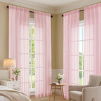Blush Pink Bedroom Curtains 2 Panel Sets 90 Inch Length, 59 Inch Extra Wide - Image 7