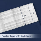 MIULEE Navy Blue Back Tab Blackout Curtains 52x120 Inch Long 2 Panels Set | Rod - Image 4