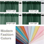 Cafe Curtains 36 Inch Length Tier 2 Pieces, Modern Soft Airy Sheer Kitchen - Image 5