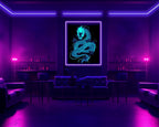 QGHOT Blacklight Dragon Tapestry Wall Hanging Cool Japanese Black Light Glow in the Dark Dragon Backdrop Uv Viking Tapestry for Boys Bedroom Mens Room Wall Deocr 90"x70"