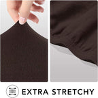 PureFit Stretch Couch Covers for Sofa Large Sofa Slipcovers Chocolate | 1-Piece - Image 4