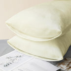 CaliTime Throw Pillow Covers Decorative 20 X 26 Inches Pack of 2 Cozy Chenille Standard Pillow Shams Cases for Couch Sofa Bed Living Room Home Beige