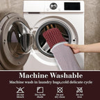 RESARE Waffle Bathroom Runner Rugs, Non Slip Boho Bath Mat 24"x72" Dark Red | - Image 6