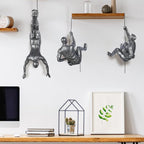Large Set of 3 Climbing Men Wall Art Decor Sculpture,Nordic Modern Simplicity Decorative Wall Art, Climbing Man Sculptures,Home & Office Climber Gifts