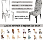 JQinHome Pattern Chair Covers for Dining Room Set of 6, High Stretch Removable Washable Parsons Chair Slipcover for Home Party Hotel Wedding Ceremony (6PCS, Lotus Gray)