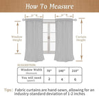 Oatmeal Full Blackout Linen Window Curtains 48 Inches - Image 7