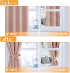 Short Blackout Curtains for Bedroom, 42 x 45 Inch, 2 Panels | Thermal Insulated - Image 4