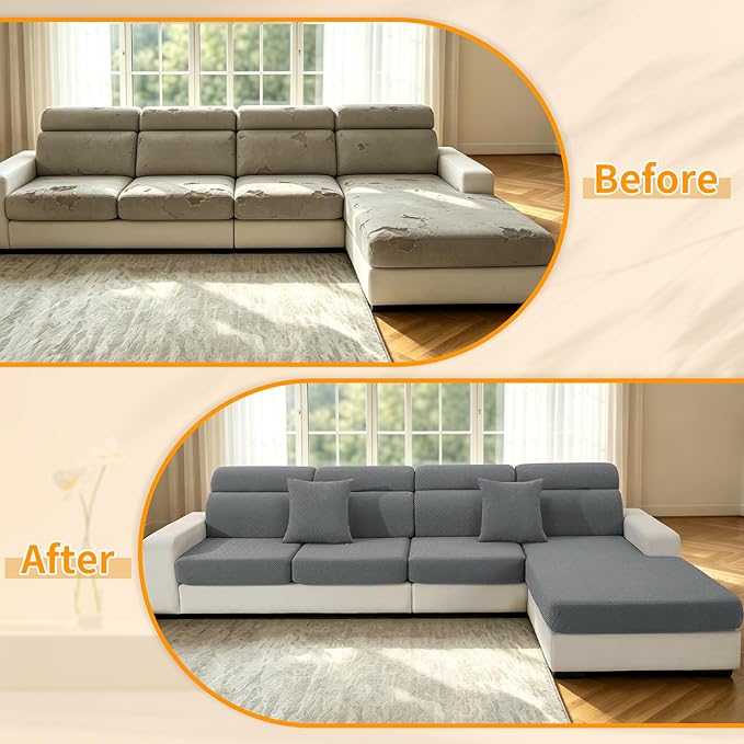 XINEAGE Couch Cushion Covers Seat Cushion Cover Thick Stretch Sofa Slipcovers 2 - Image 7