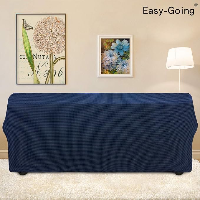 Easy-Going Stretch Oversized Sofa Couch Slipcover Washable Navy | 1-Piece Extra - Image 3