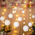 Christmas Ornaments for Xmas Trees,White Shatterproof Christmas Ball Ornaments