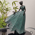 Guichifun Fairy Statue Collection Home Decoration - Leaf Angel Girls Resin Home Decor for Outside or Inside Rustic Garden Outdoor Yard Decorations Figurines Gift 14.25 x 9 x 20.25 Inch