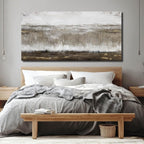 Black Painting Traditional Wall Decor Abstract Wall Art Large Pictures Grey Wall Decorations Vintage Walls for Living Room Dining Room 24"x48"