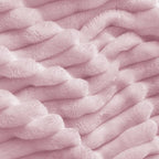BEDELITE 3D Ribbed Cherry Blossom Fleece Twin Blanket - Image 3