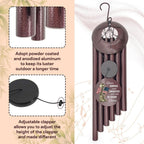 36inch Personalized Wind Chimes, Memorial Wind Chimes for US Veteran, Wind Chime for Loss of Loved Dad/Mom, Sympathy Memorial Gifts, Thank You Veteran Solider, Outdoor Decor