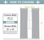 ChrisDowa Blackout Curtains for Bedroom and Living Room 84 Inches Long | 2 - Image 5